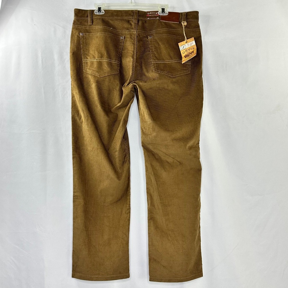 Orvis 40x30 Five Pocket Pant Brown Stretch Corduroy Heritage Gorpcore Office NWT - Picture 2 of 5